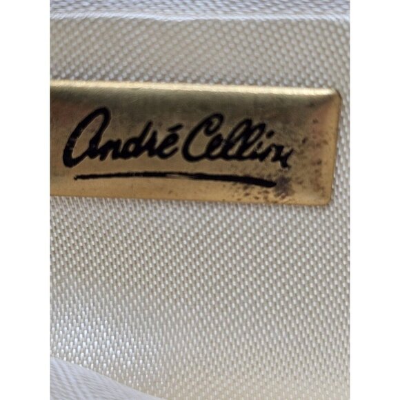 Vintage Andre Cellini Cream Iridescent Beaded Formal Shoulder Bag Purse - Picture 3 of 8